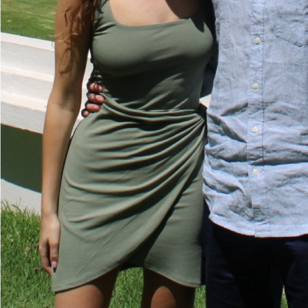 Aritzia Bitter Sage Mini Dress